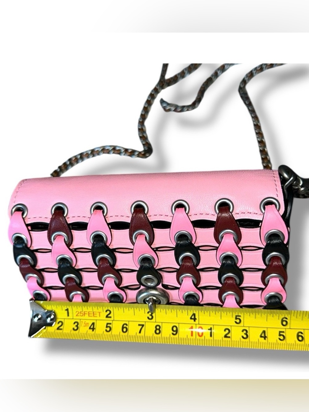 Coach Mini Pink Crossbody with Silver Chain - Picture 2 of 12